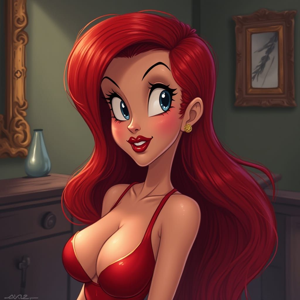 Glamorous Jessica Rabbit in Classic Animation Style