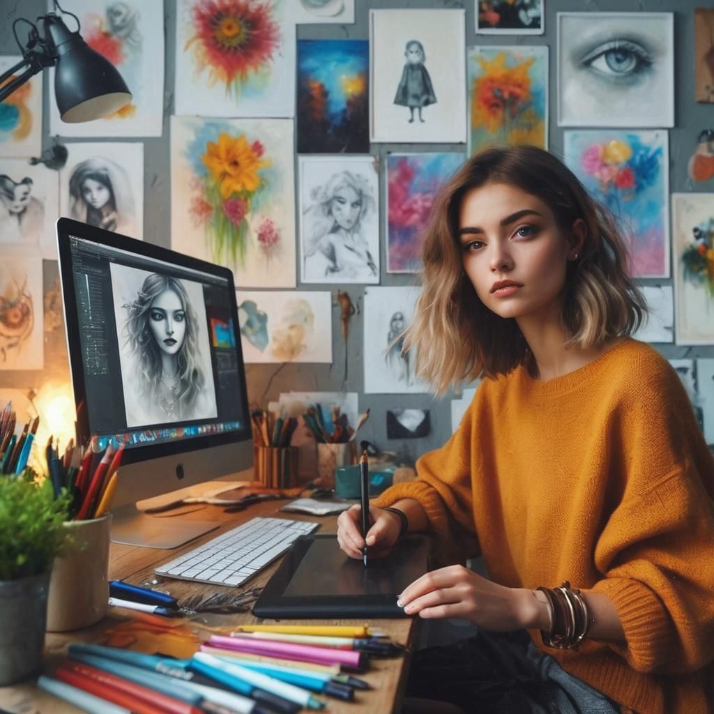 Ethereal Fairy in Surrealist Dreamscape with Flowers