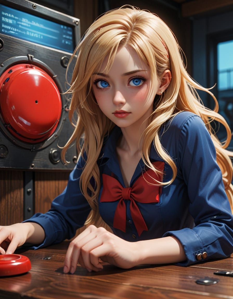 Woman Teeters on the Brink of Temptation with High-Tech Butt...