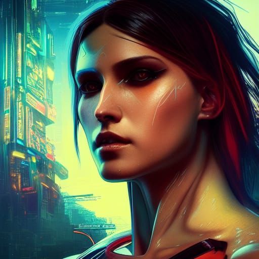 Cyberpunk Neon Portrait in 8K Resolution