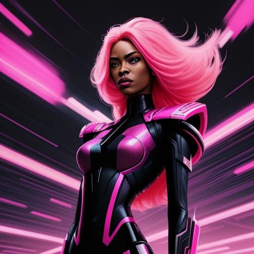 Surreal Afrofuturist Goddess Reigns Over a Galactic Storm