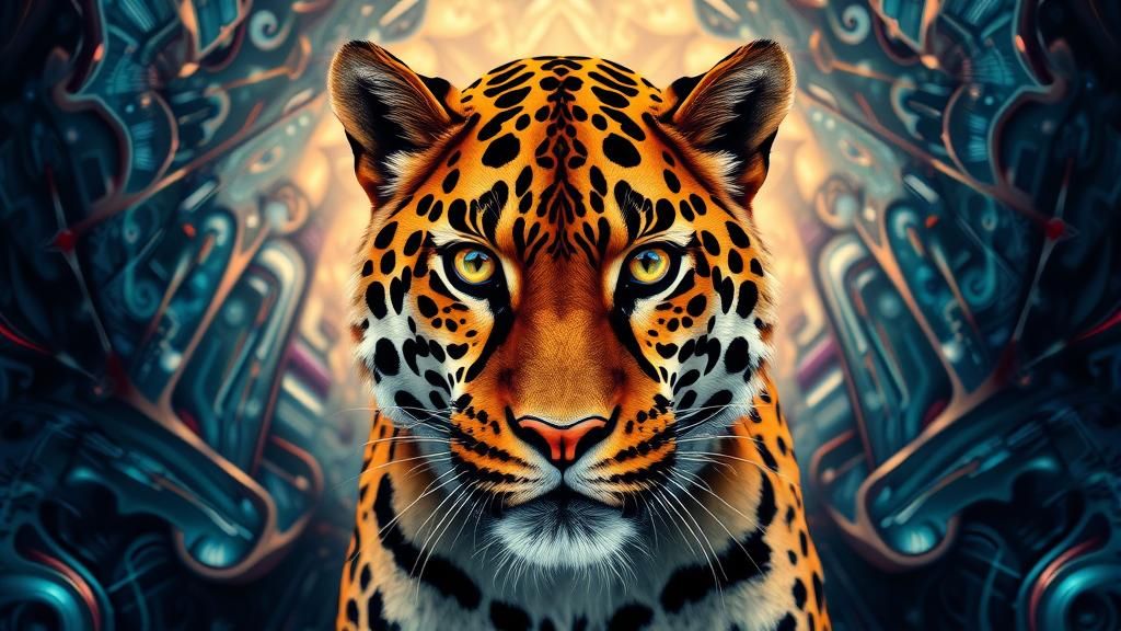 Surreal Symmetrical Portrait with Fantasy Elements