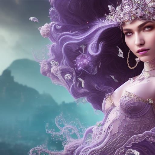 Ethereal Princess of the Universe in Detailed Digital Art