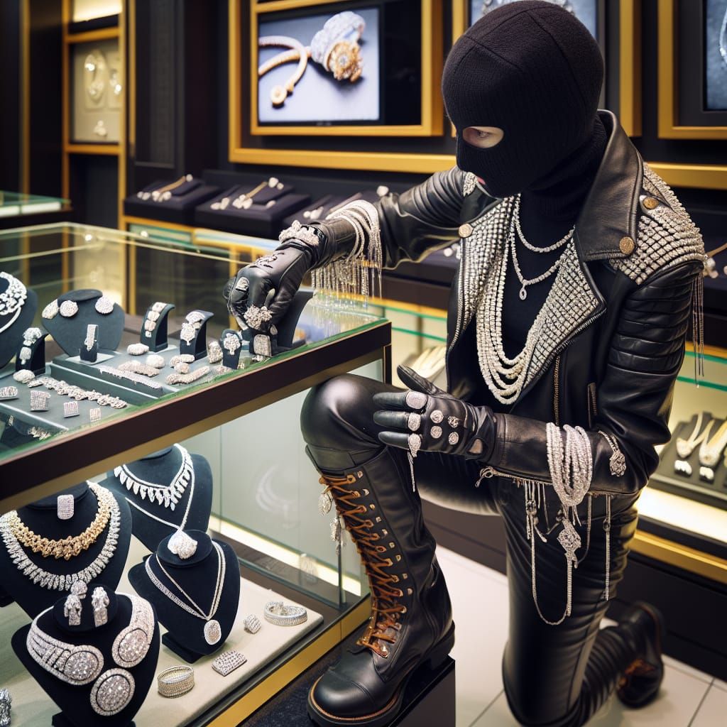 Catwoman in Luxurious Leather Heist