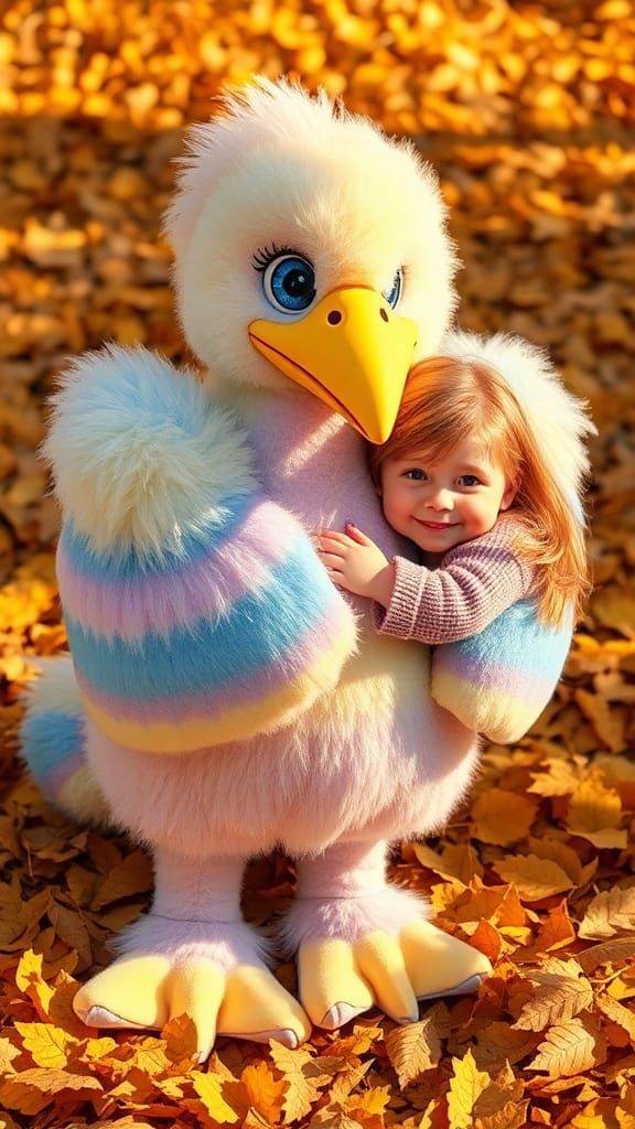A plush dodo bird & its best friend π