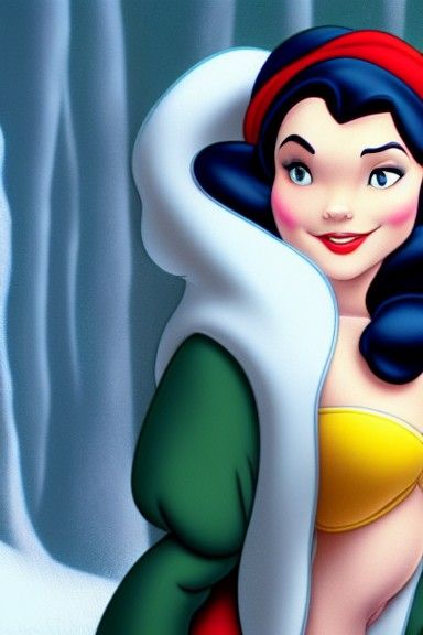 Seductive Snow White Mining with Dwarves