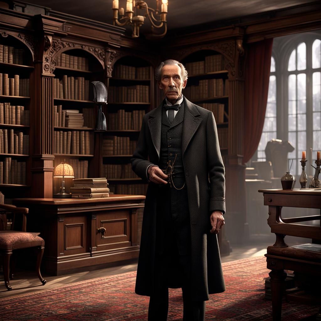 Peter Cushing as Sherlock Holmes: Victorian Matte Painting