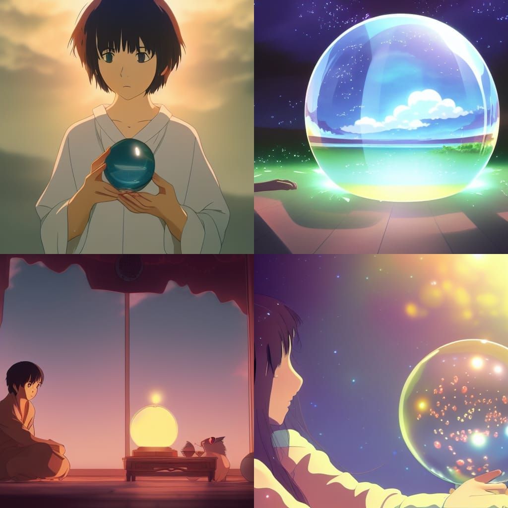 Ghibli-Inspired Crystal Ball, Anime Key Visual