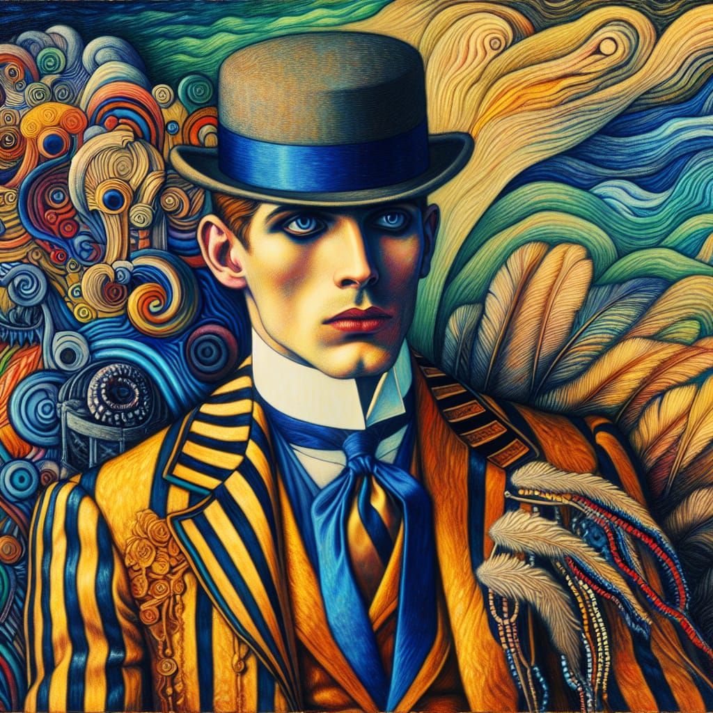 Gothic Flapper: A Surreal 1920s Portrait