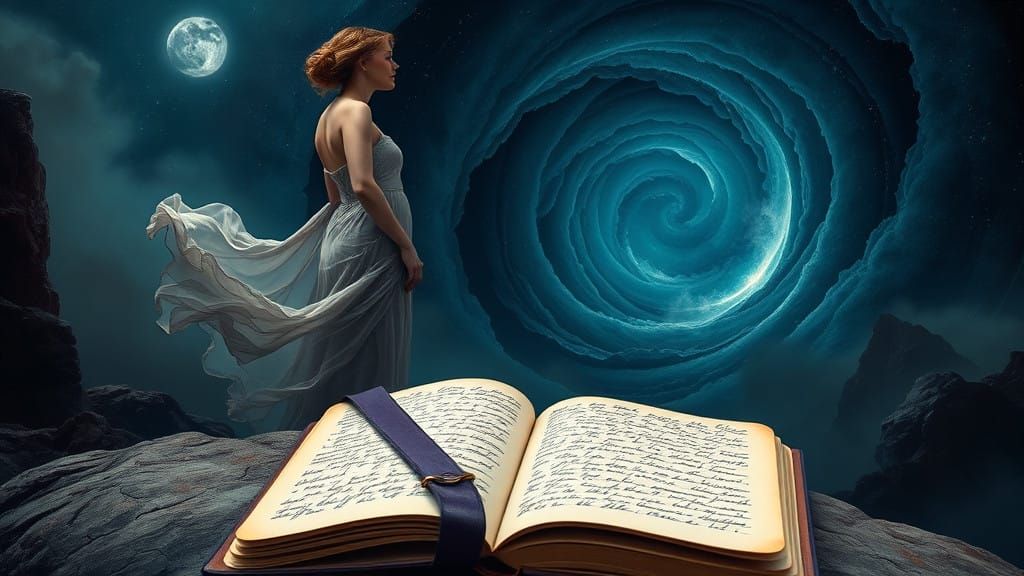 Cosmic Scribe in Violet Notepad