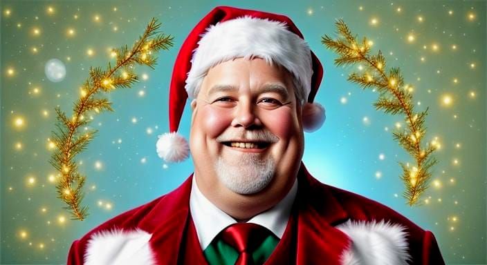 Festive Portrait of Santa Claus