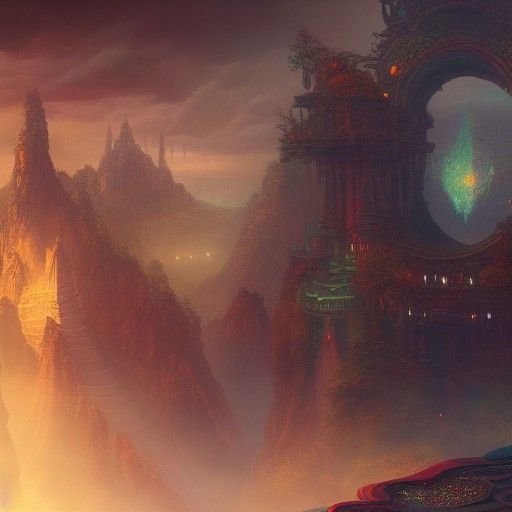 Fantastical Matte Painting with Deep Colors