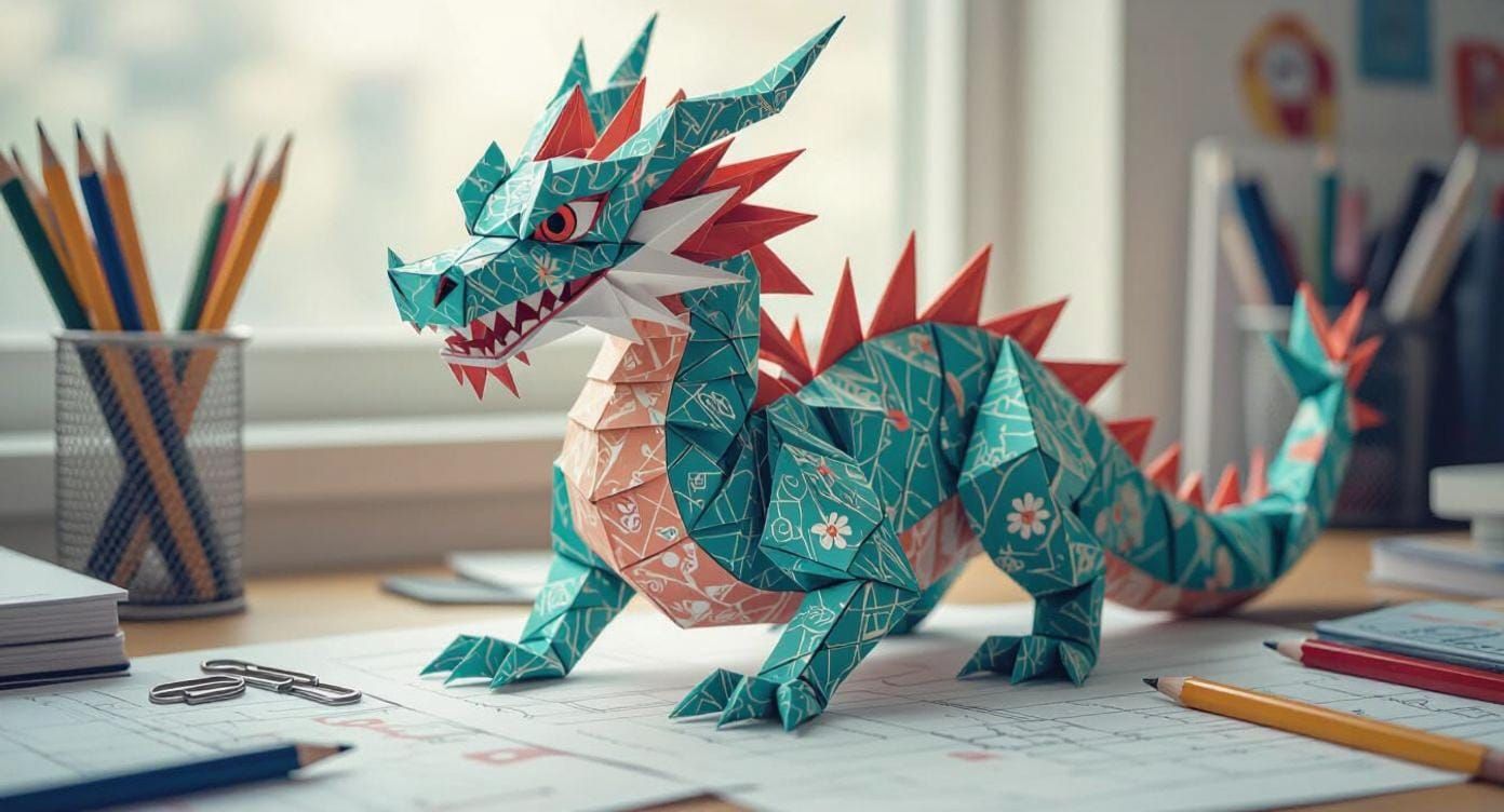 Mechanical Dragon with Wire Removed