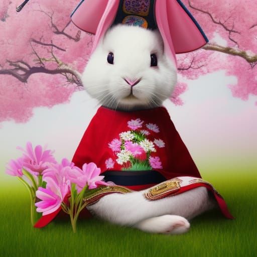 Meditation Samurai Rabbit