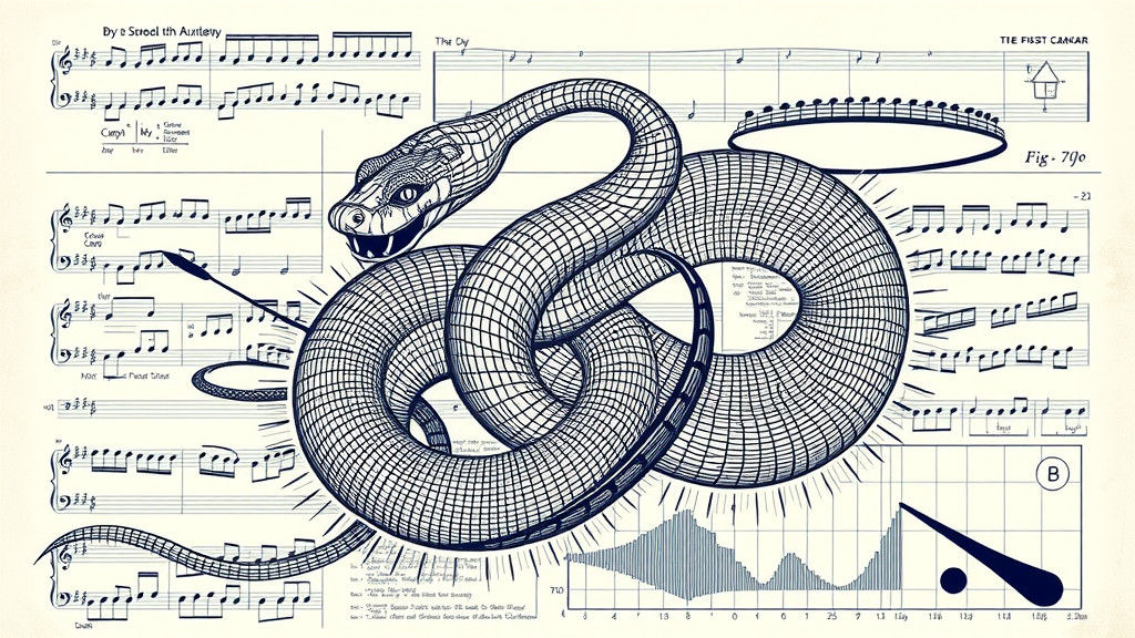 Serpent Graphic Score in Avant-Garde Style