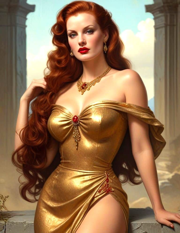 Norse Goddess Freyja in a Grecian Tunic, Inspired by Classic...