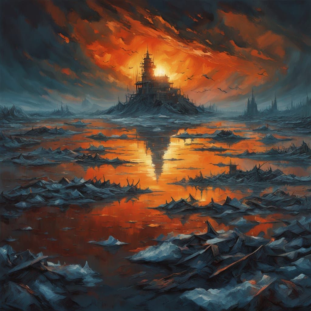 Surreal Underwater Portrait in Triadic Oil Colors