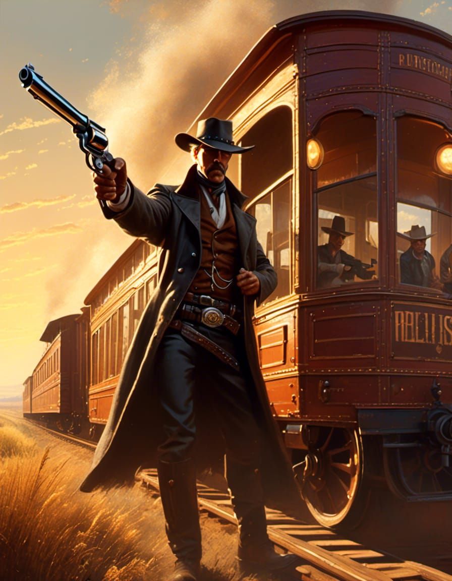 Gunslinger Marshall in Retro Video Game Style