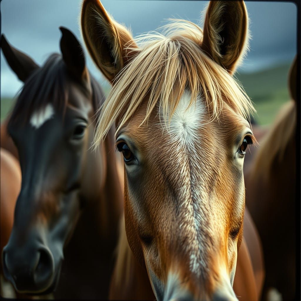 Majestic Gruella Horses in Cinematic Portrait