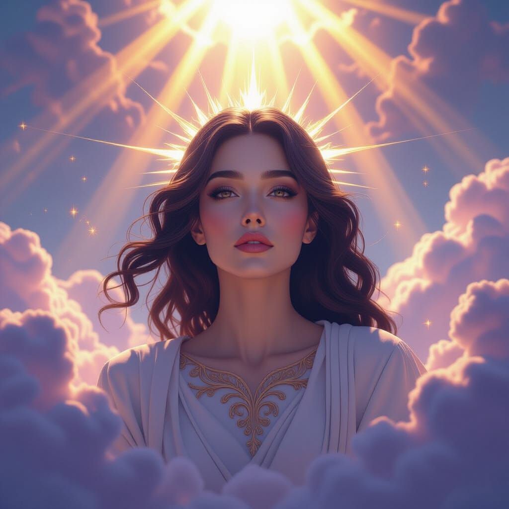 Divine Figure in Heavenly Light
