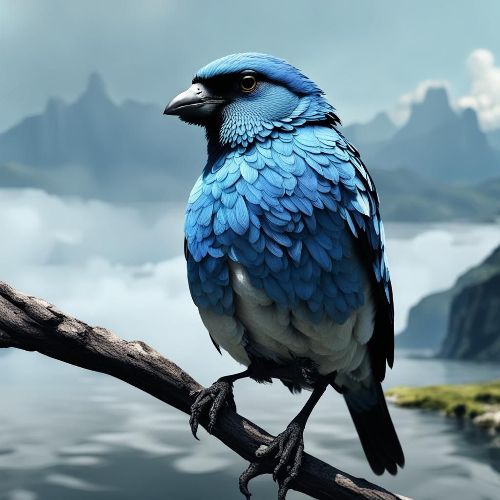 Free Bird on Desert Highway: Digital Art