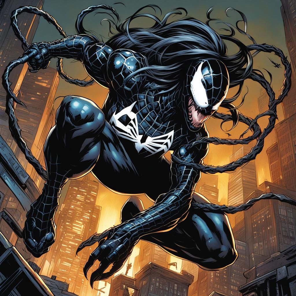 She Venom Comic Book Art Illustration