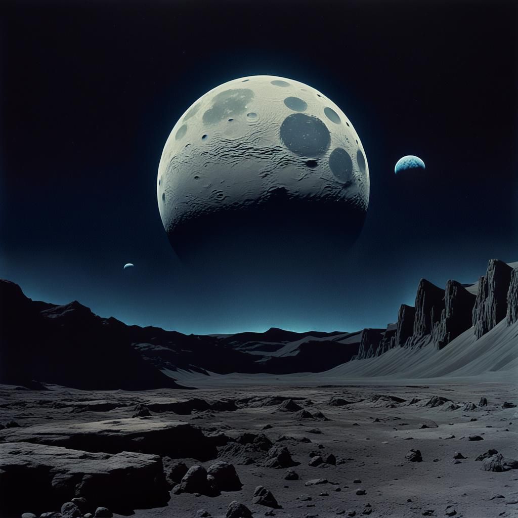 Ethereal Earthrise on the Dark Side of Moon