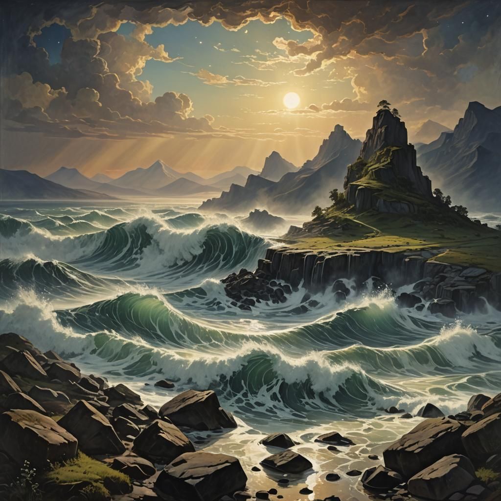 Celestial Dreamscape: Light and Night Unite