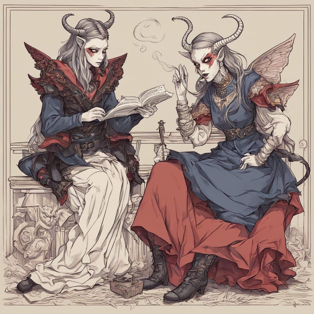 Tiefling Angel Romance in Dramatic Poetry