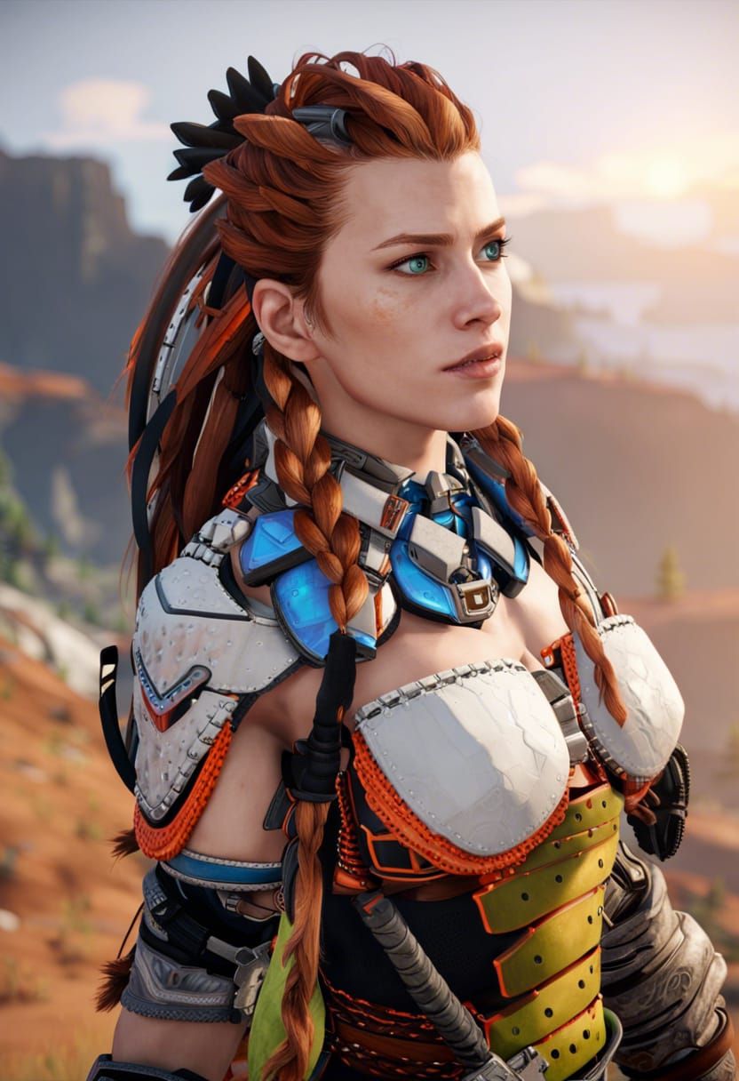 Aloy from Horizon Zero Dawn: AI Generated Portrait