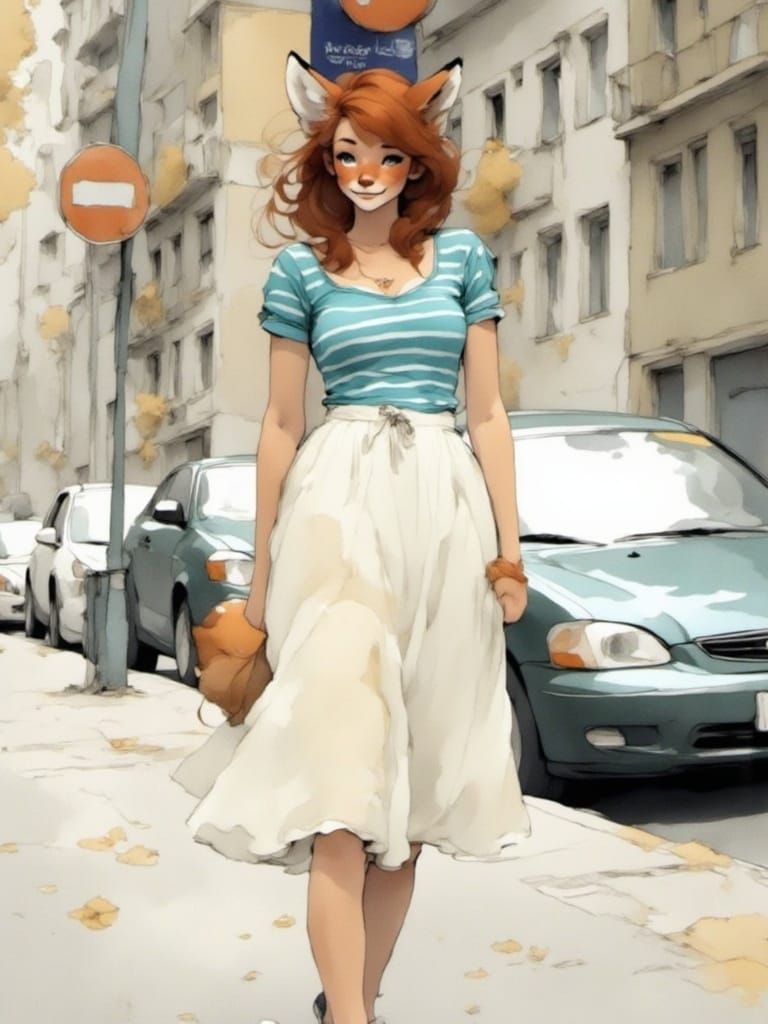 Fox-girl Vixen in the City.