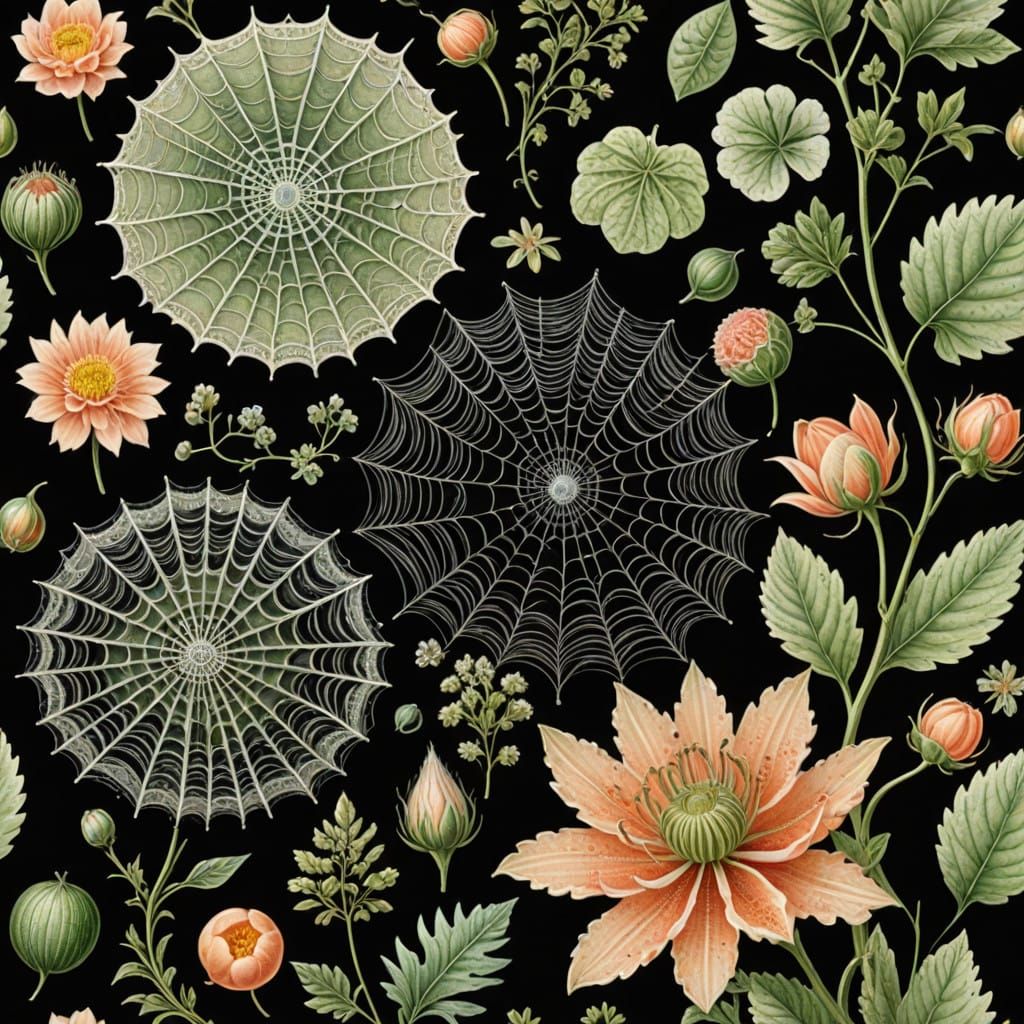 Ethereal Morning Dew in Luxurious Botanical Style