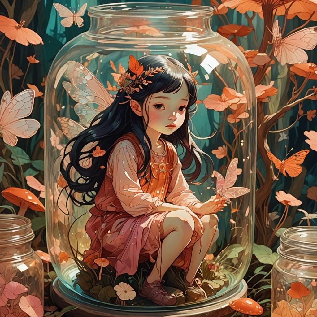 Enchanting Fae Creature in Natural Habitat