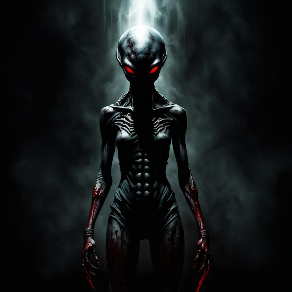 Dark Sci-Fi Huntress Emerges from Alien Shadow