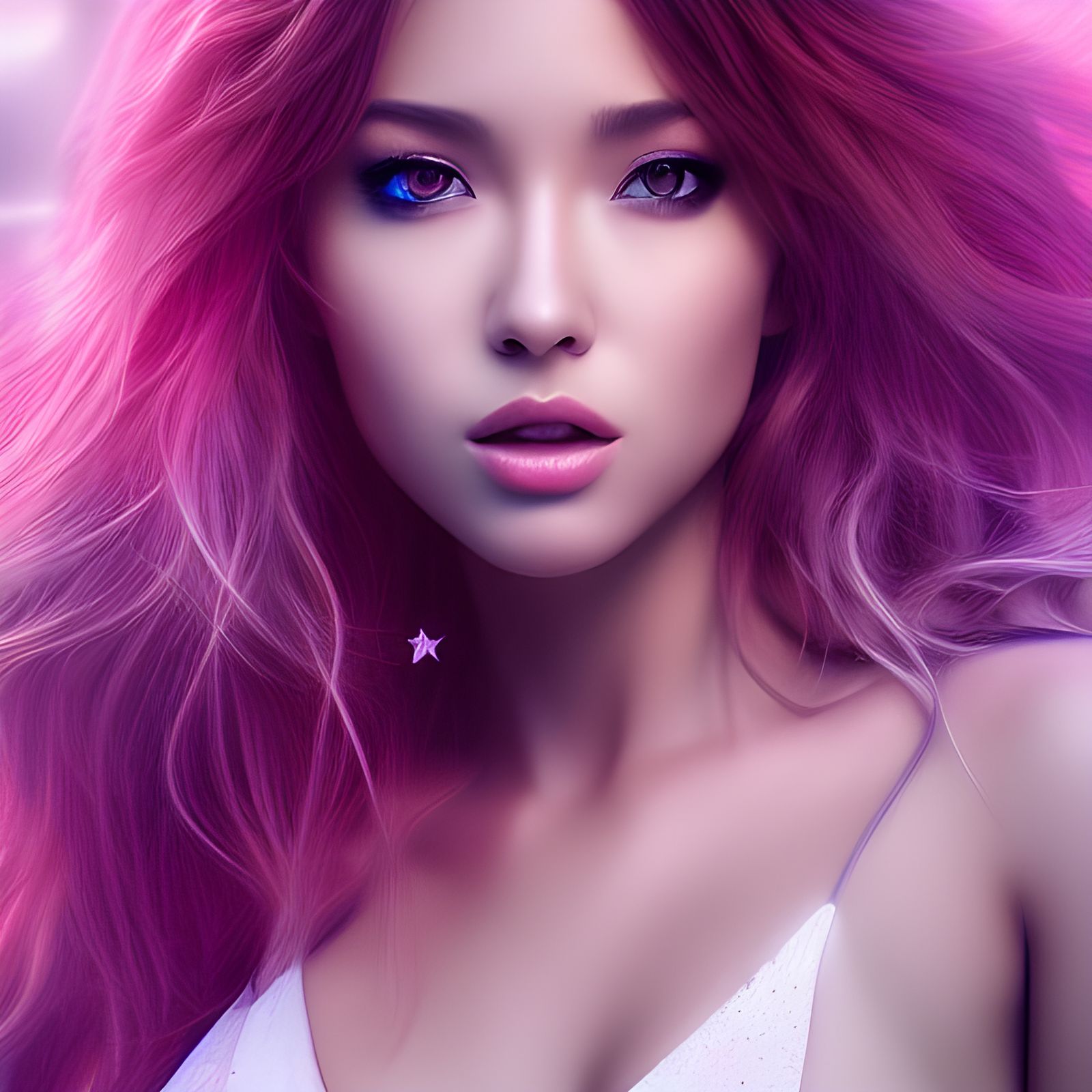 Hyper-Realistic Pop Star in Crystalite Style