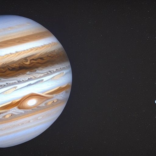 Jupiter with Saturn Rings: 3D Rendered Art