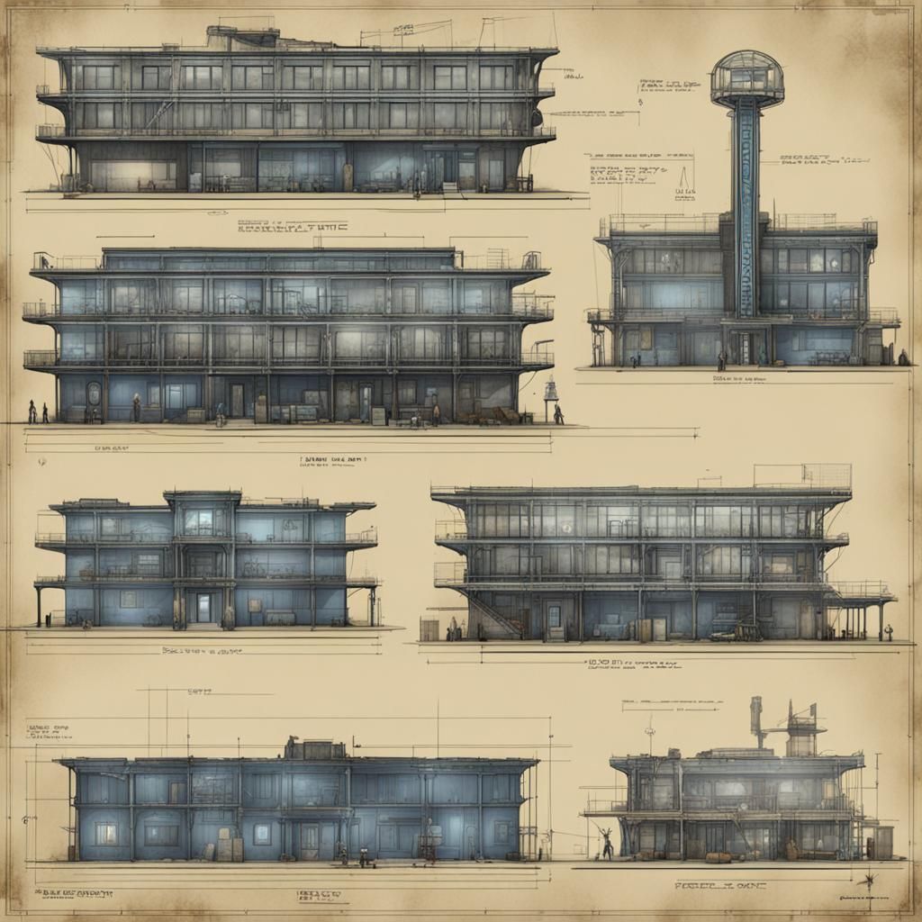 Fallout 4 Building Concept Art Blueprint