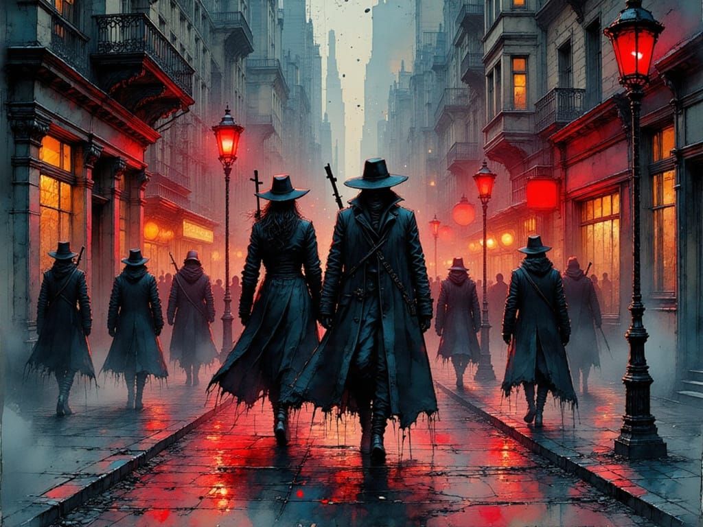 Vampire Hunters Patrol Dim Manhattan Streets