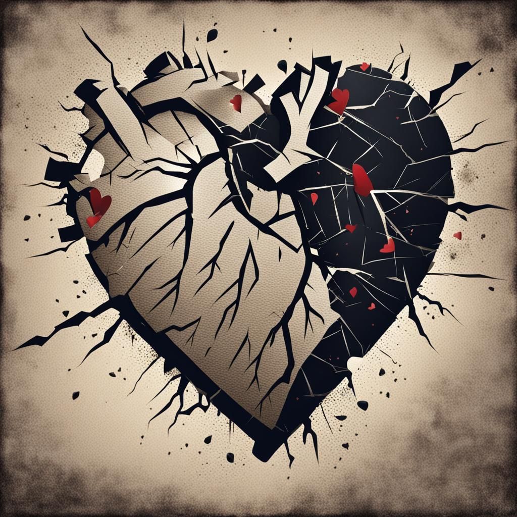 Conceptual Image of a Broken Heart