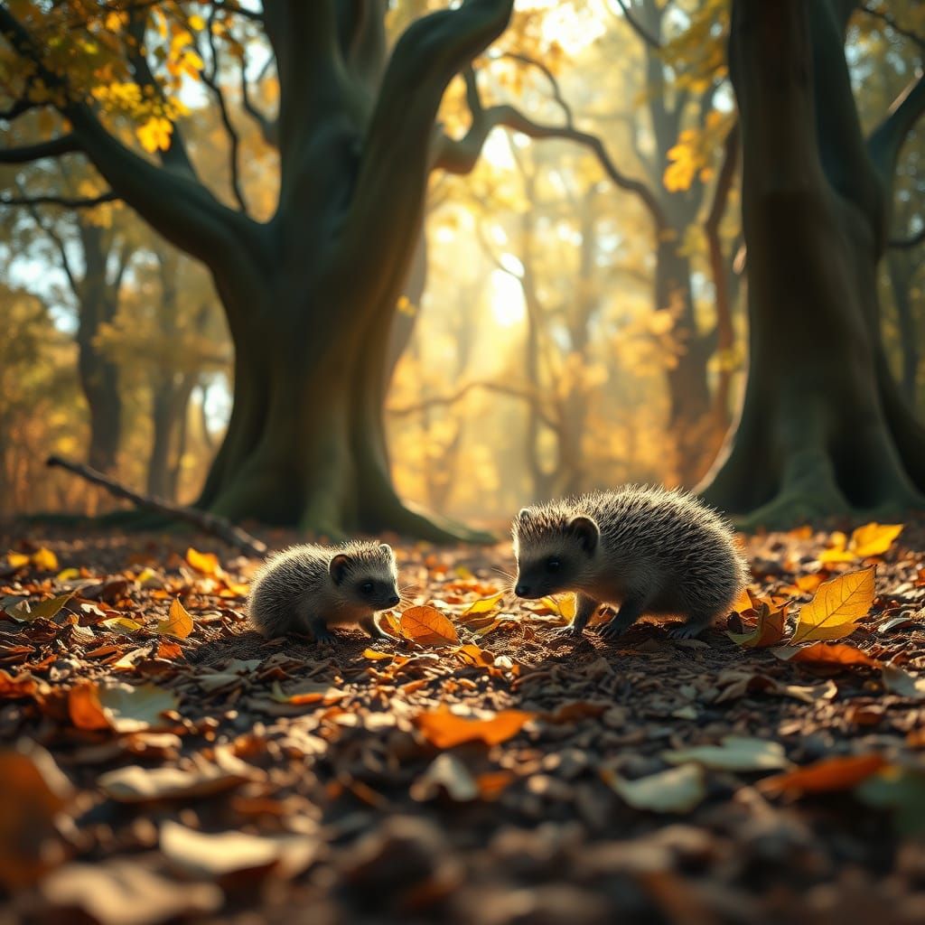 Whimsical Forest Playtime in Autumn Splendor