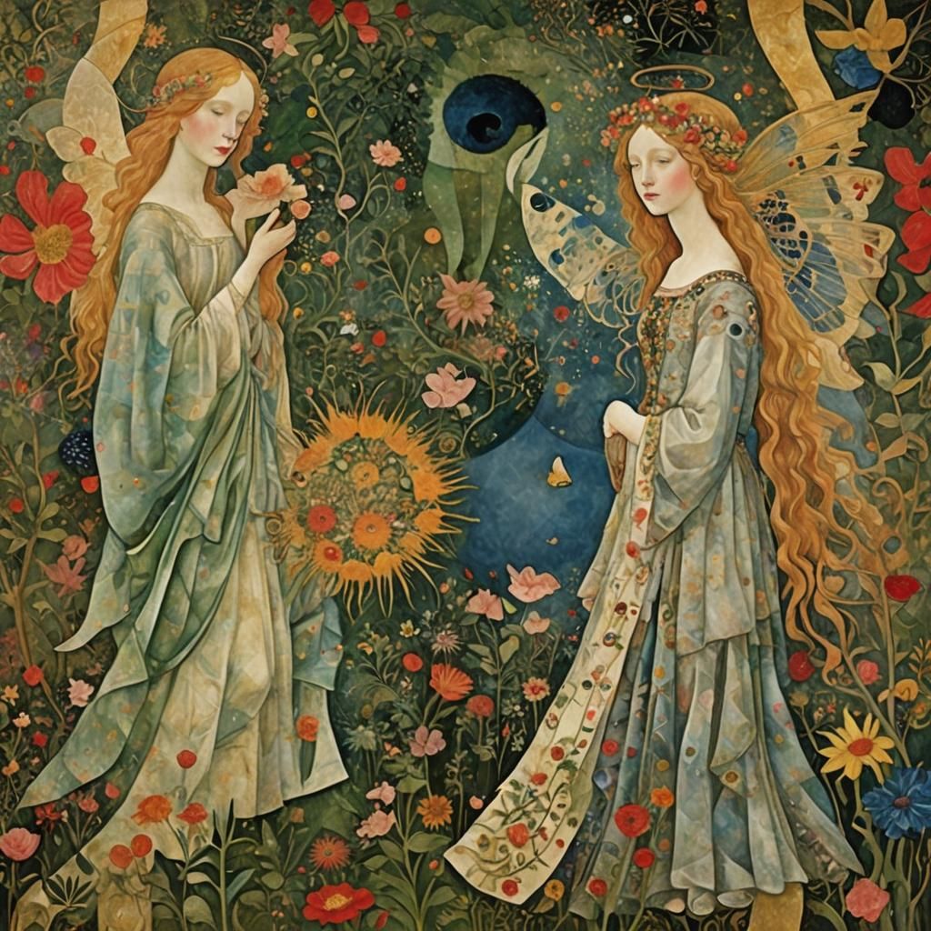 Fractal Angel Muse in a Classic Style