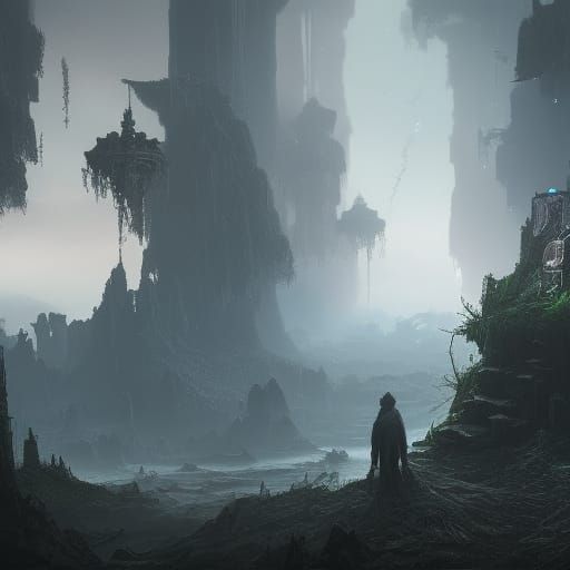 Fantastical Ghosts in Detailed Matte Painting