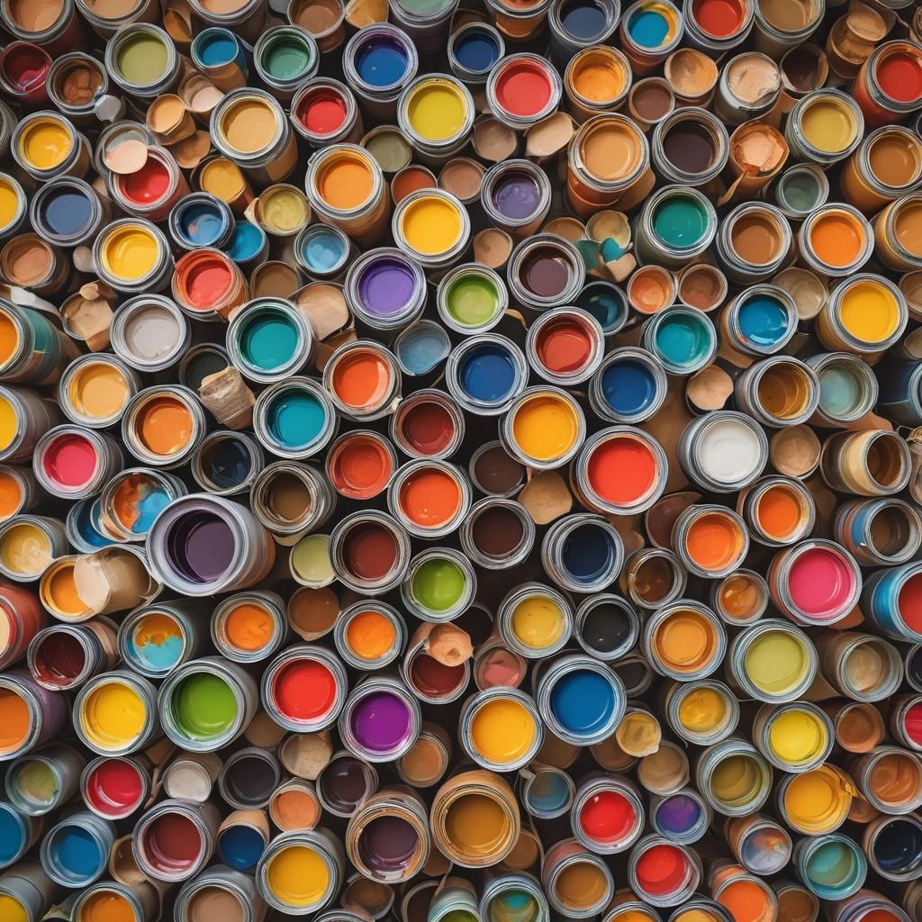 Bright Eco-Friendly Paint Pot Still Life