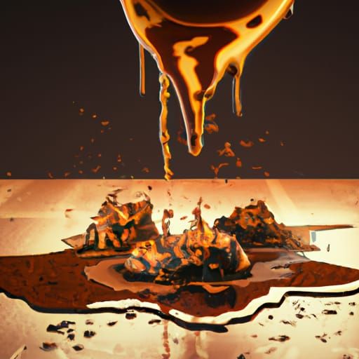 Coffee Spill Concept Art in 8K Resolution