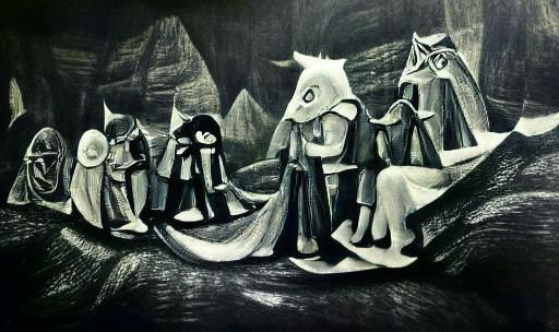 Fellowship of the Ring as Picasso Art