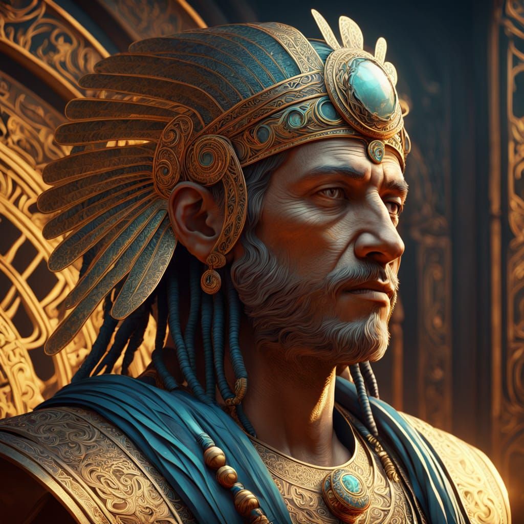 Ancient Egyptian Noble in Golden Hour