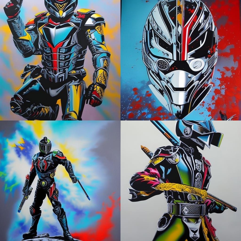 Kamen Rider Graffiti Art in Street Style
