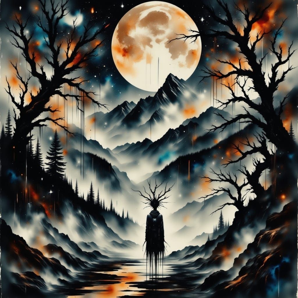 A Lone Figure Takes a Fateful Step into the Moonlit Pool