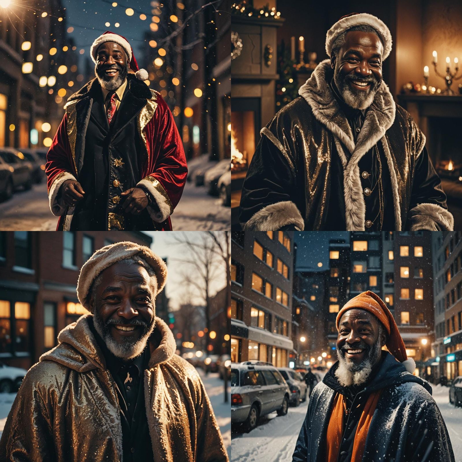 Badass Black Santa in Modern Cinematic Portrait