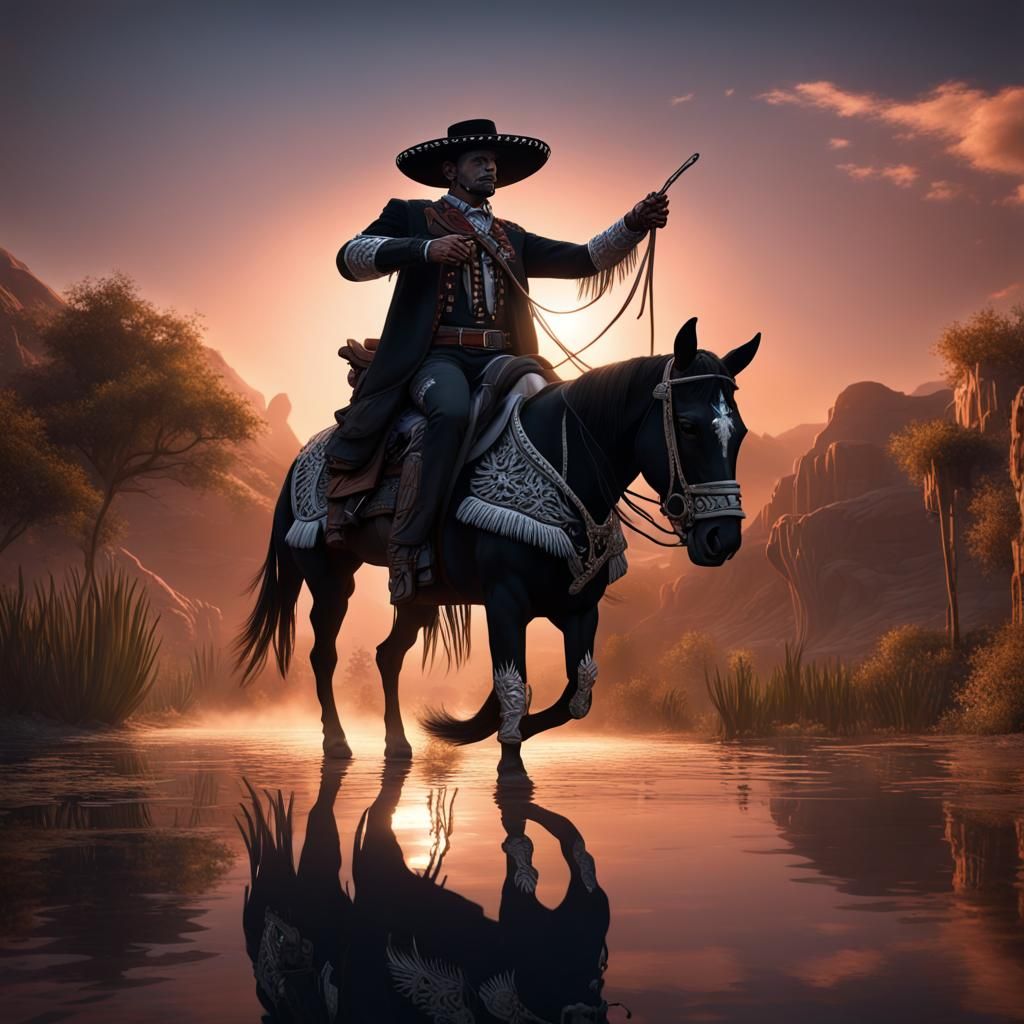 The Black Charro: Mexican Legend in Dark Fantasy Art